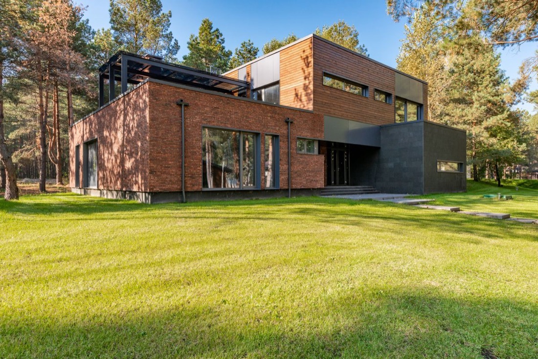 Villa met gereinigde ramen